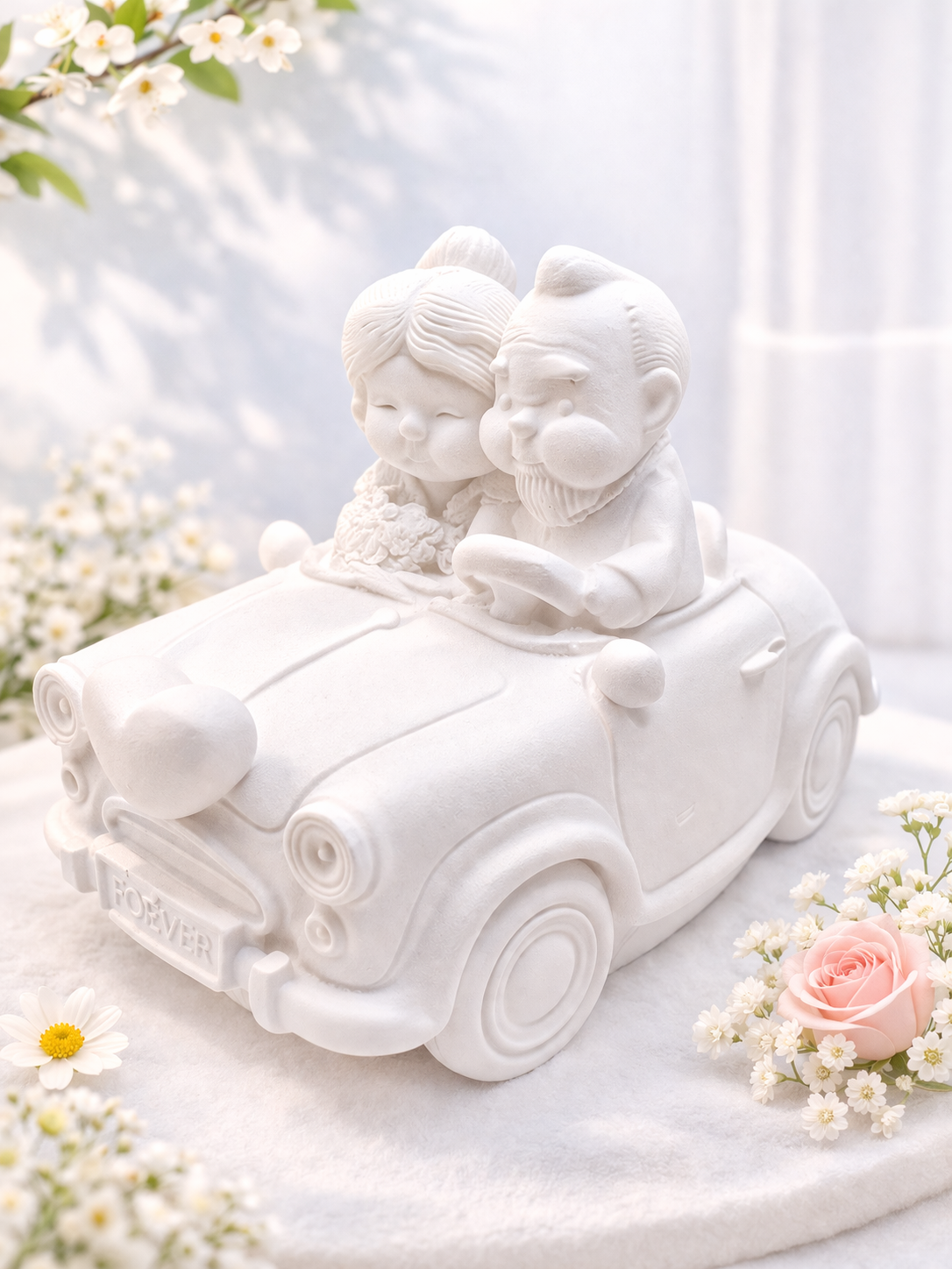 Oma und Opa im Auto