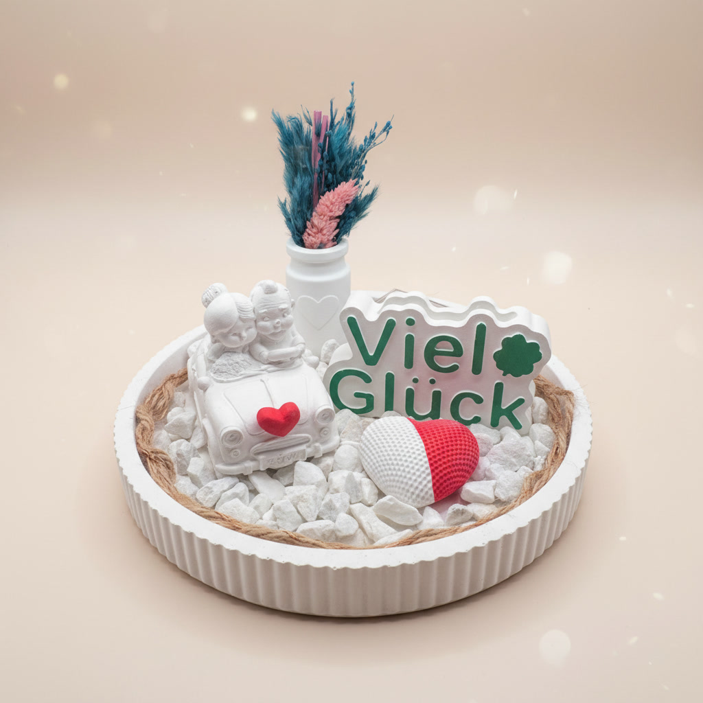 Hochzeitsauto Viel Glueck Set