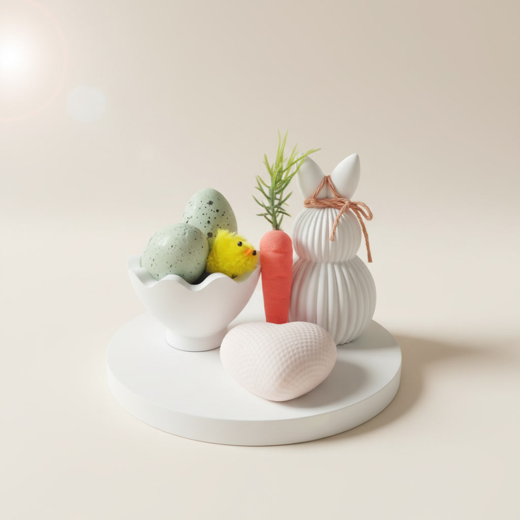 Osterhase mit Eierschale und Herz – Ansicht 3