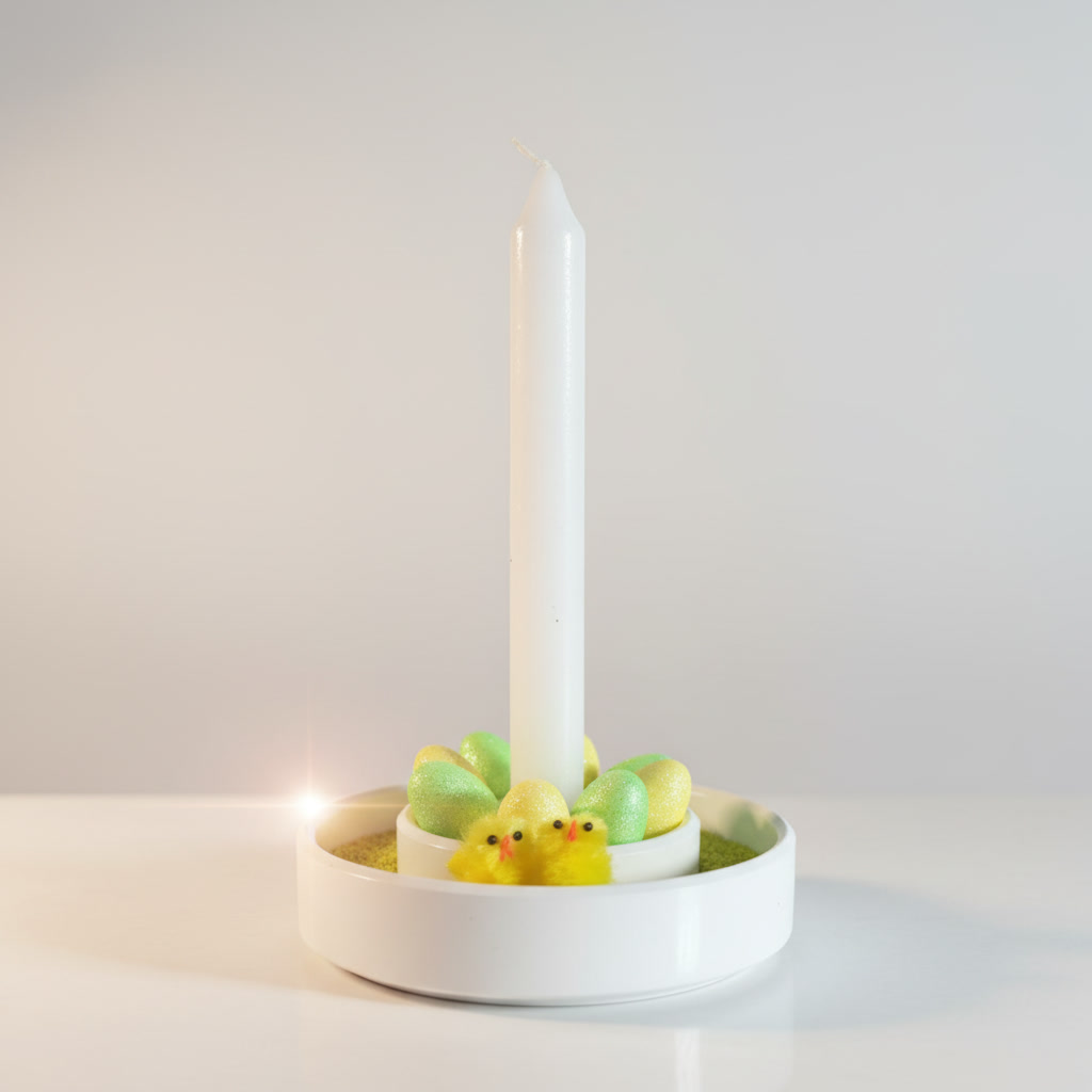 Osterhasen-Silhouette mit Blumen – Ansicht 3