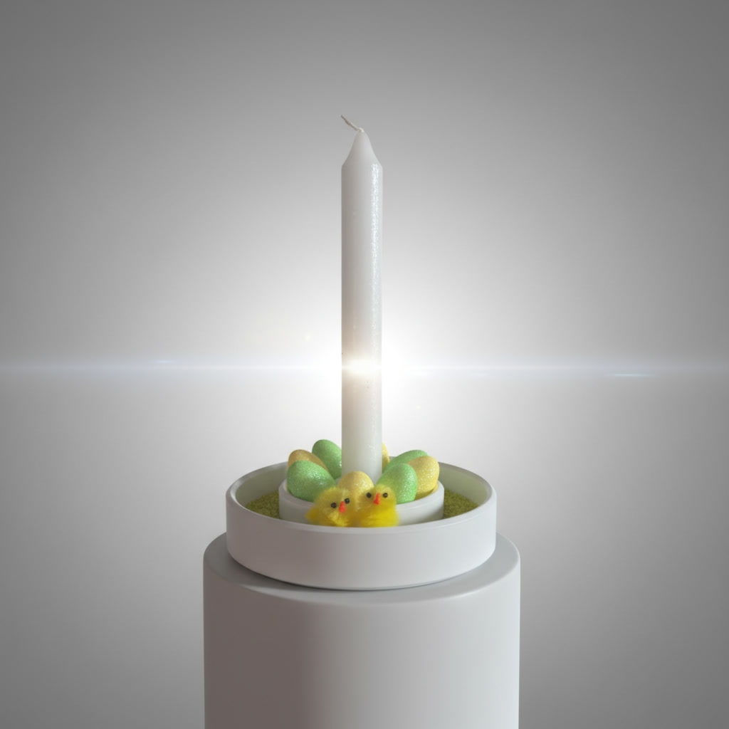 Oster-Kerzenschale mit Kueken – Ansicht 2