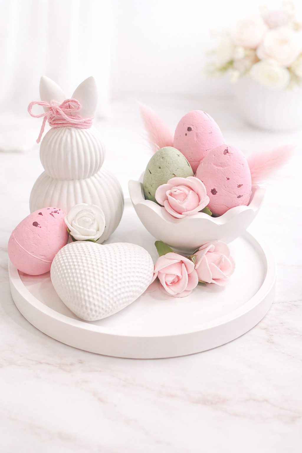 Oster-Dekoset mit Hase, Schale & Herz